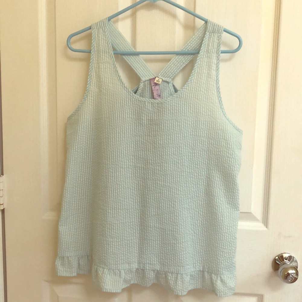 Alya seersucker tank top
